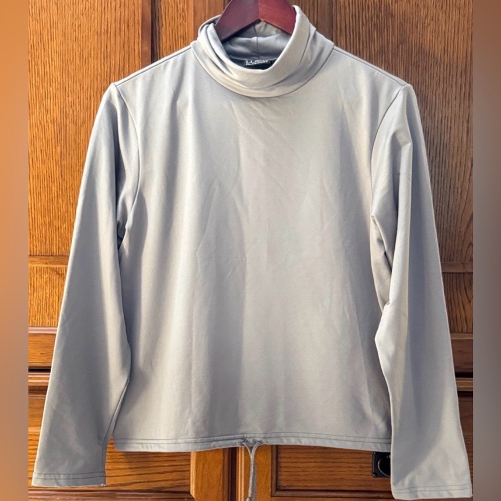 VTG L.L. Bean Outdoor Performance Drawstring Hem Mock Turtleneck Y2K 90s Cozy